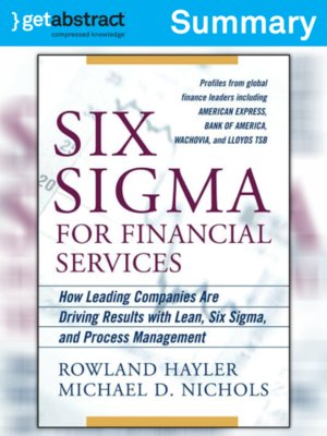 cover image of Six Sigma for Financial Services (Summary)